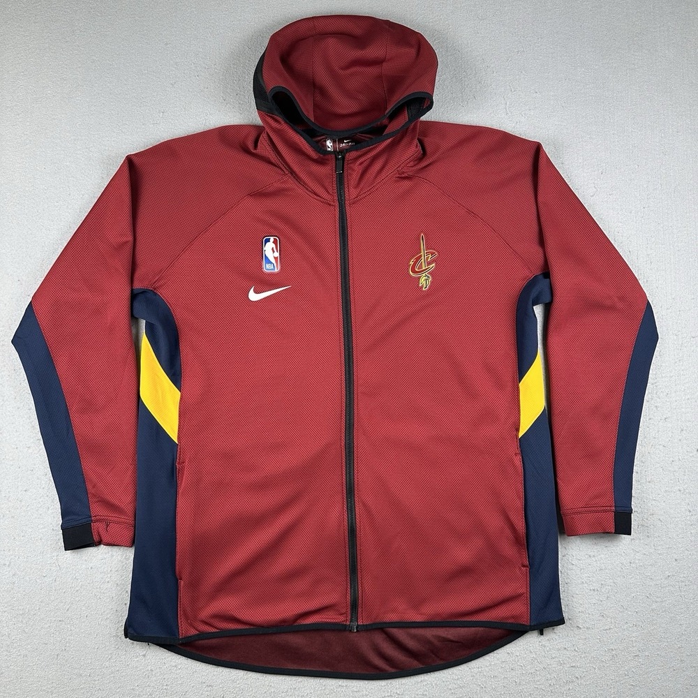 Nike Cleveland Cavaliers Hoodie Men's 2XL Red Full Zip Therma Flex Cavs